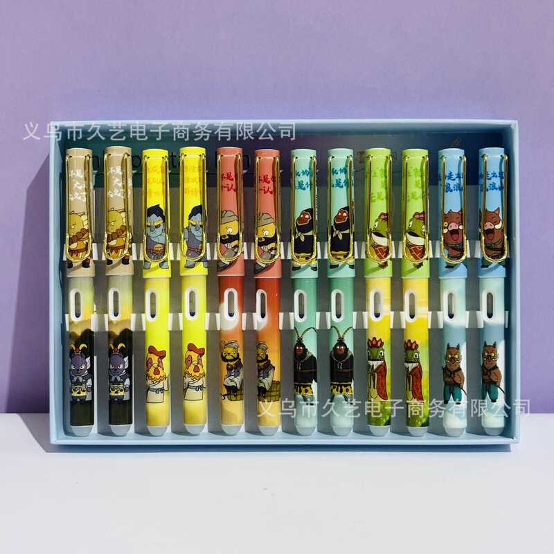 New Langlangshan Little Monster Erasable Fountain Pen Set High-Looking Correct Posture Calligraphy Erasable Fountain Pen with Replaceable Ink Bag