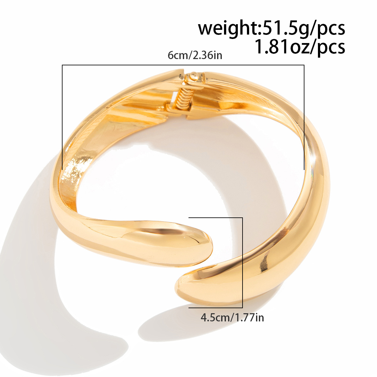 30g Weight wristband, Bangle Classification Alloy Chain Material Street Occasion Alloy Material Geometric Pattern Women's Gender Plating Design Hip-Hop, Exaggerated Style Hip-Hop Exaggerated Geometric Alloy Bangles Wholesale 3