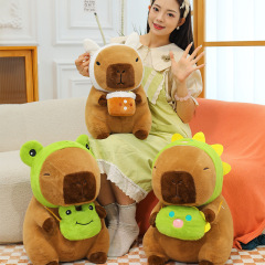 外国貿易動物変身カピバラカエルカピバラ人形かわいい恐竜ぬいぐるみ子供の人形卸売