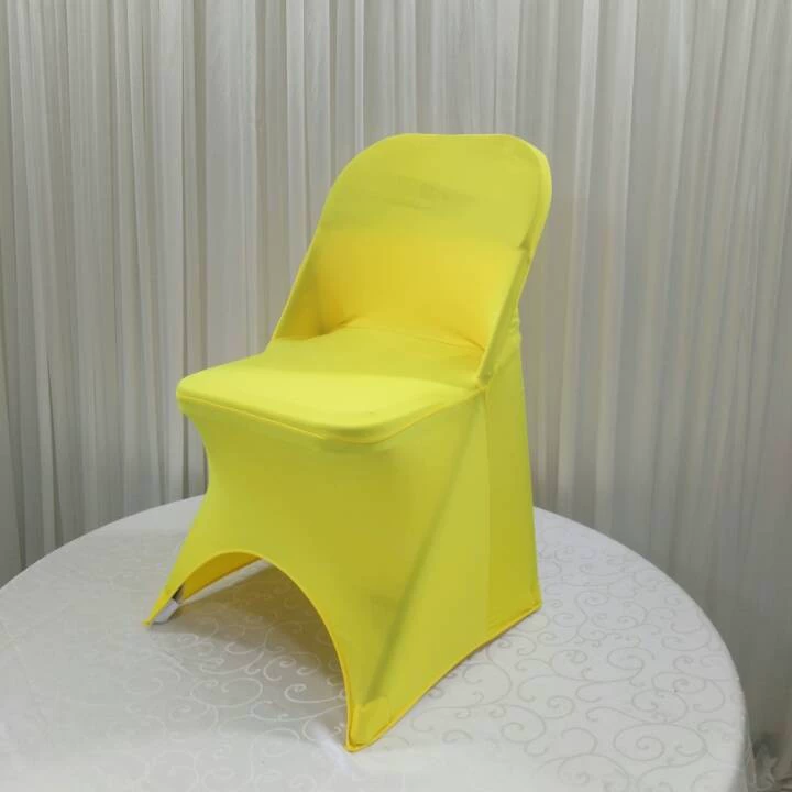 Foreign trade thickened elastic folding chair cover, hotel wedding one-piece chair cover, outdoor wedding elastic chair cover