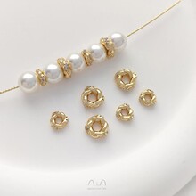 ��ɫ14K�����Ƕ�ʯ��Y�黨Ȧ���黨�h�ֹ�����diy����Ʒ���