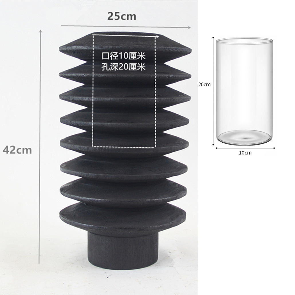 대형 나사형 꽃병과 수경 유리 꽃병(25*25*42cm)