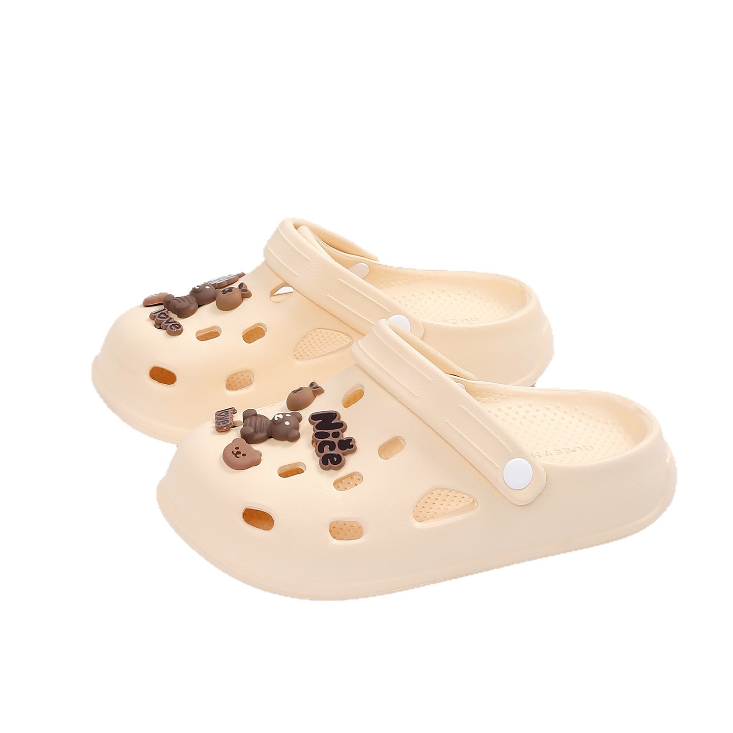 Paar-Krokodilschuhe, Damen-Sommerschuhe mit Scheißgefühl, dicken Sohlen, 2026, neue Cartoon-Eva-Baotou-Strand-Rutsch-Hausschuhe