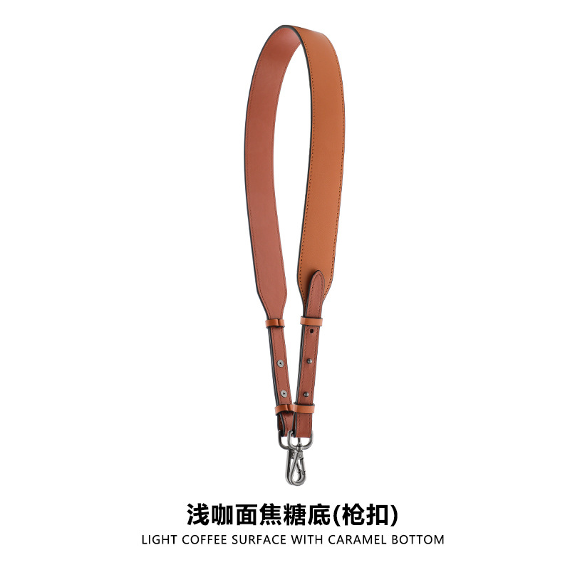 A- 6 adjustable light coffee caramel bottom gun buckle