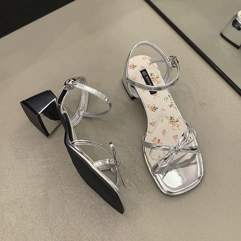 Sandals, summer footwear, universal suitable with a skirt high heels, shoes, french style, restless legs relief
