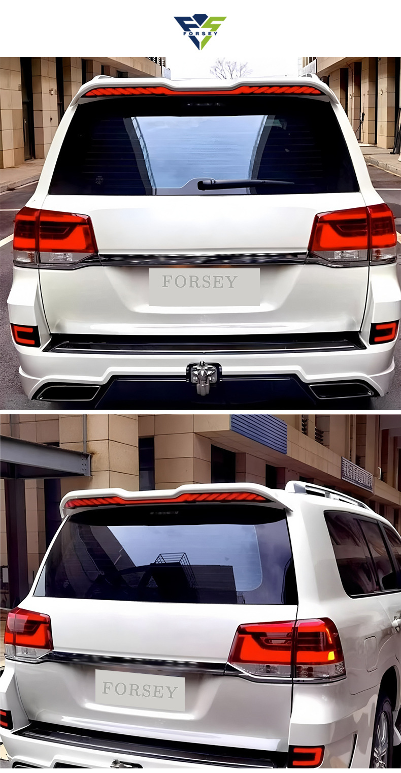 Suitable for 22-23 Prado LC250 off-road modification upgrade parts, dragon scale tail wing with lights
