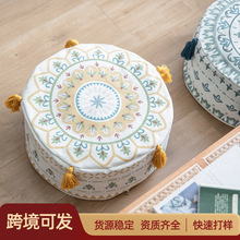 北欧简约几何纹印花坐墩蒲团客厅阳台榻榻米垫地板垫加厚飘窗垫