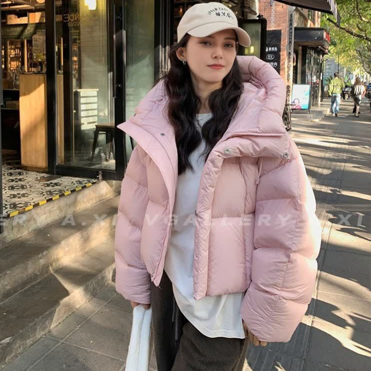 短款羽绒棉服女2025冬季新款美式面包服设计高级感连帽棉衣外套批|undefined
