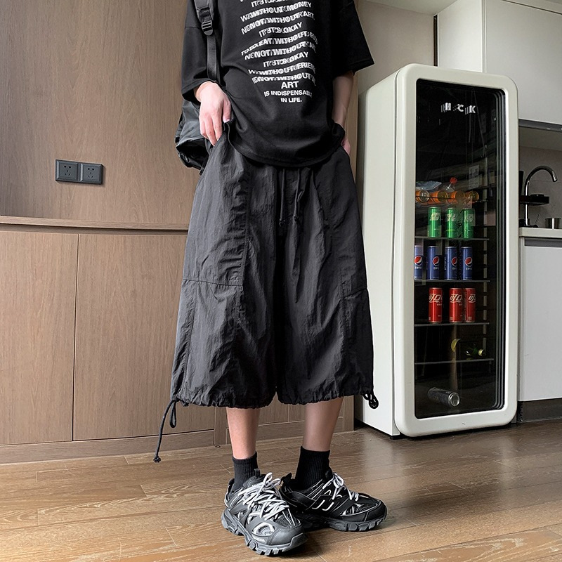 Cross-Border 2026 Large Size 8XL 150kg Cool and Stylish Workwear Cropped Pants Men's Summer Versatile Loose Wide-Leg Shorts