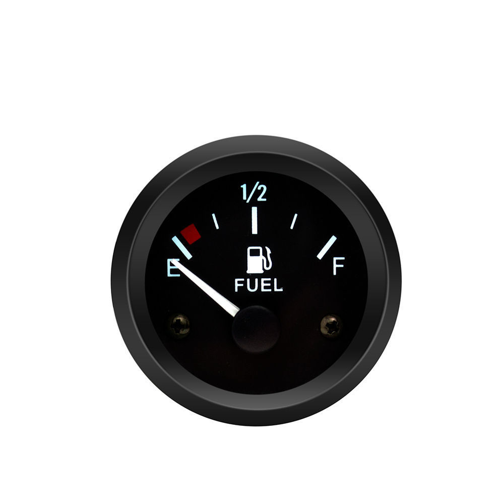12v Universal car instrument oil level gauge 52mm black circle green shell car modification instrument oil gauge