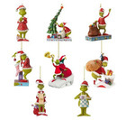 Adorno navideño de monstruo peludo verde nuevo de 2023, adorno de dibujos animados para árbol de Navidad, decoración navideña para el hogar, coche y vehículo.