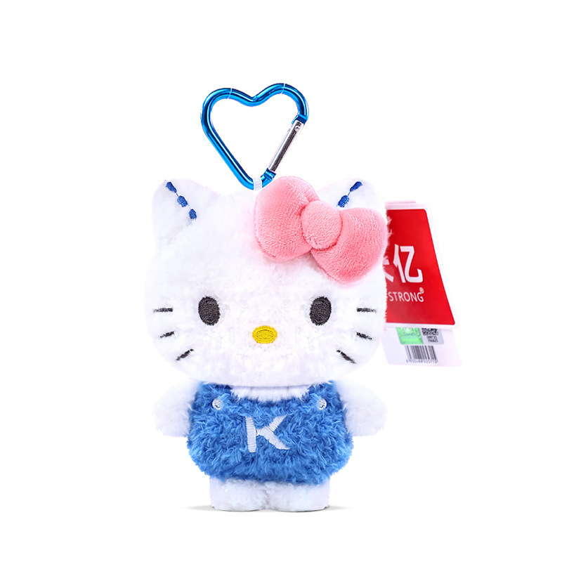 正版三丽鸥线条hello kitty凯蒂猫美乐蒂大眼蛙毛绒钥匙扣包挂件|undefined