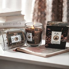 咖啡味大豆蜡香薰蜡烛家用室内持久无烟香氛蜡烛创意礼品伴手礼