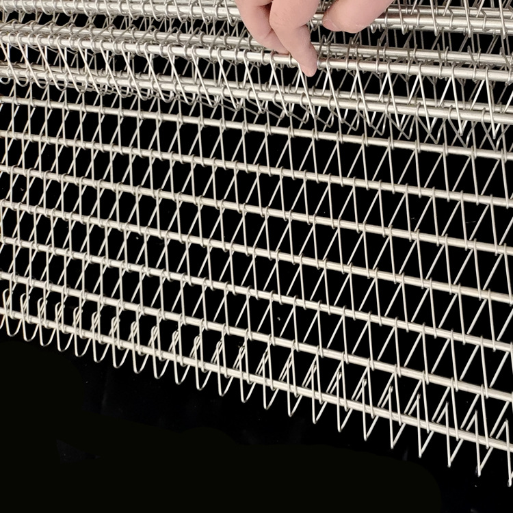 人字网带 大米输送链网重叠式网带 烤炉输送网带 不锈钢折边网带