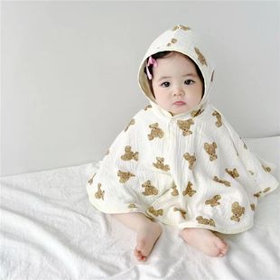 Baby cloak infant outing cloak cartoon cute male and female baby hooded cloak jacket