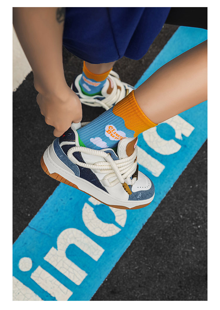 Unisex Denim Trainers For Summer Versatile Breathable Sneakers_voghion.com