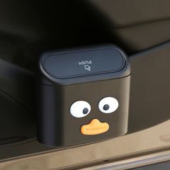 Car trash can, universal car trash can with lid, cartoon hanging storage, mini car trash can, interior decoration supplies