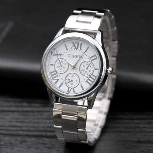 Foreign trade cross-border new men's and women's steel band watches  alloy steel band hot selling watches wholesale dropshipping