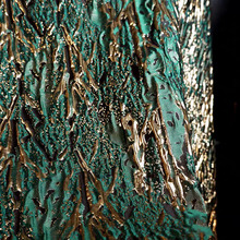 立体鎏金织锦缎闪光复古藏金肌理浮雕提花面料国风礼服汉服布料