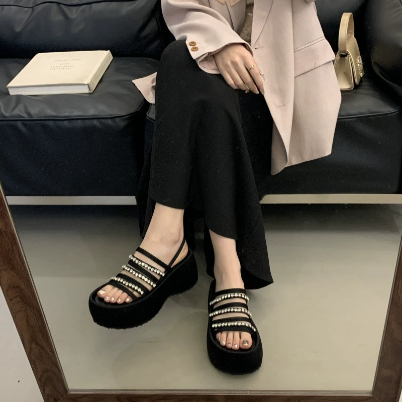 Сандалии на толстой подошве женская весна и лето 2025