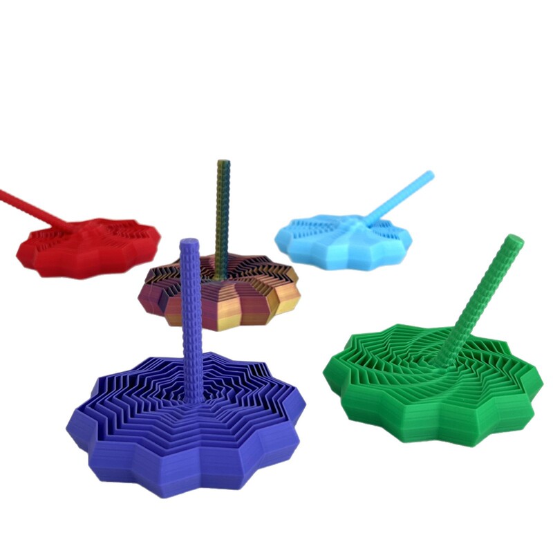 跨境爆品减压星形玩具带有手柄十角边的指尖解压玩具萝卜塔玩具|undefined