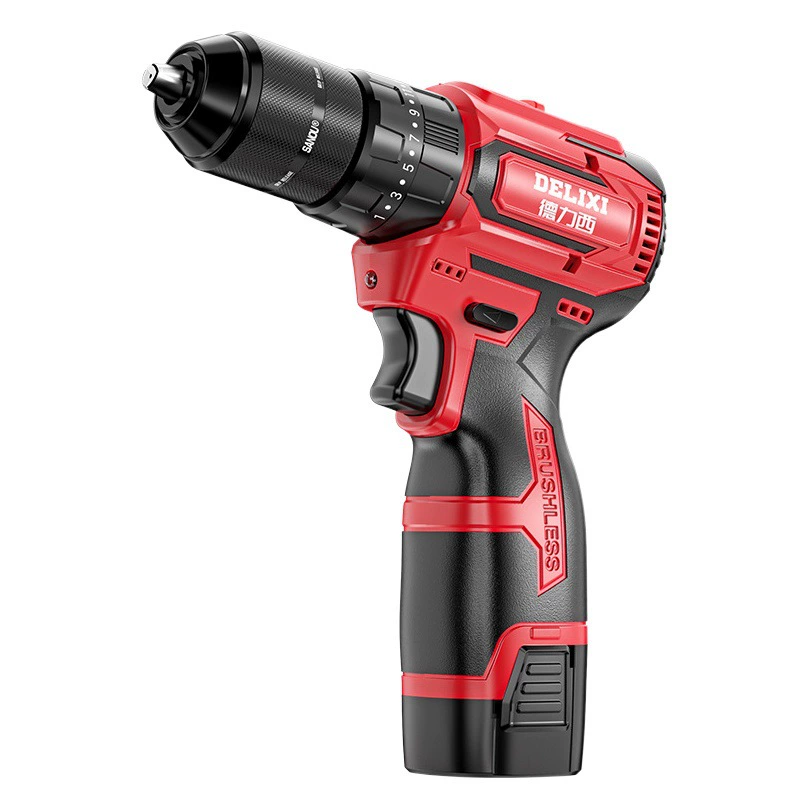 Электрическая дрель Delixi бесщеточная маленькая стальная пушка ручная электрическая дрель зарядка многофункциональная Бытовая Ударная дрель литиевая электрическая ручная дрель электрическая