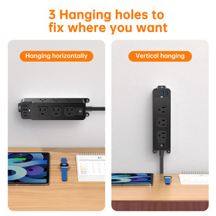 Cross-Border New American Standard Power Strip for Home Use, Nine-In-One Multi-Port Multifunctional American-Style Power Strip