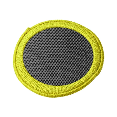 cloth, clay gloves — Car cleaning tools - hollowed-out-clay-surface-with-grid-points-circular-clay-rub-orange-yellow-color