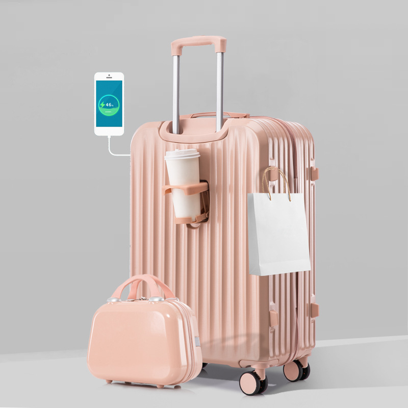 Multifuncional explosión de fuego maleta silenciosa rueda universal de 22 pulgadas caja de cifrado caja de palanca de tracción fuerte