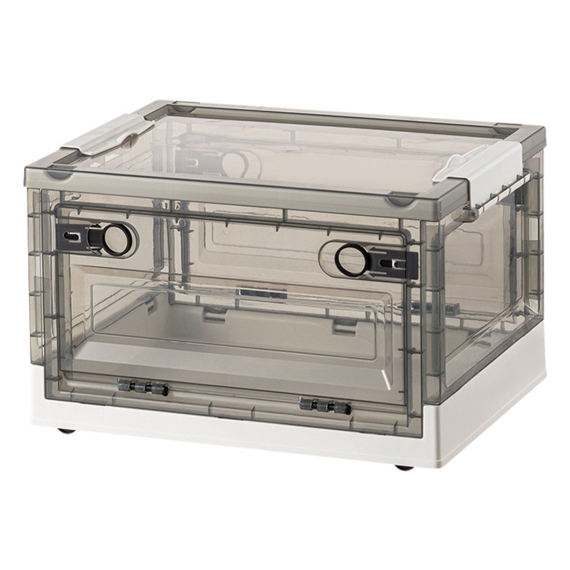 Caja de almacenamiento hogar plegable caja transparente armario ropa edredón caja de almacenamiento juguete merienda caja de almacenamiento de plástico