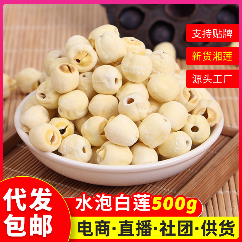 湘潭中小号水泡莲袋装500g 莲子通心易糯煲汤莲子干货莲子批发