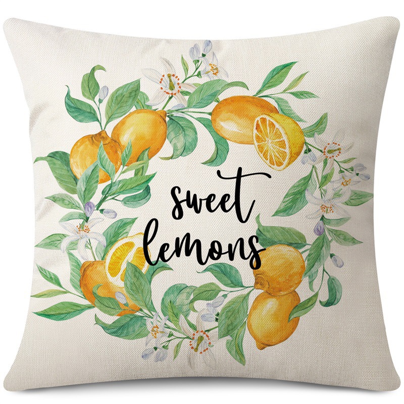 Amazon limón fresco serie de frutas almohada de oficina siesta almohada almohada de casa almohada de cubierta