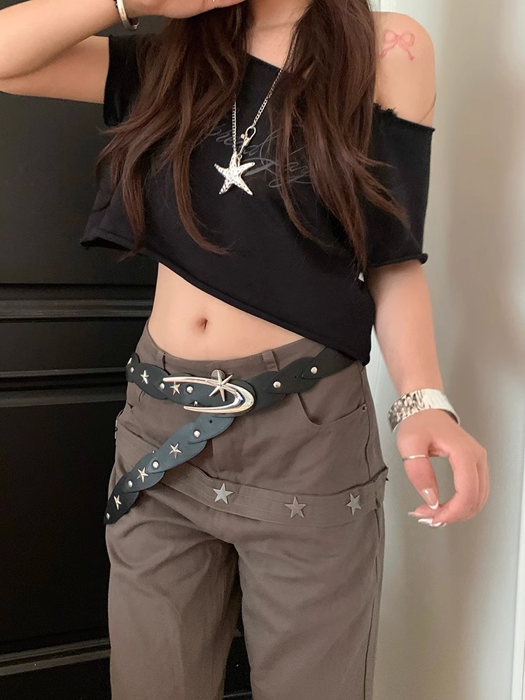 Y2k Spice Girl Star Gürtel Weibliche Nische Design Sinn Subkultur Vielseitige Taille Kette Punk Stil Taille Gürtel Zubehör_voghion.com