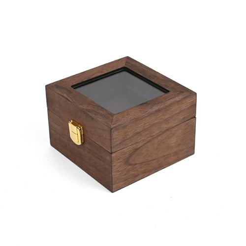 New wholesale solid wood 2 watch box retro wooden 2 watch storage box display wooden box dropshipping