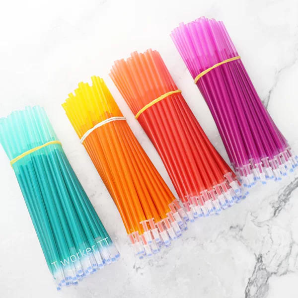 Erasable Pen Refills, Colorful Erasable Gel Pen Refills, 0.5mm, Ink Blue, Red, Crystal Blue, Green, Large Quantity, Good Quality