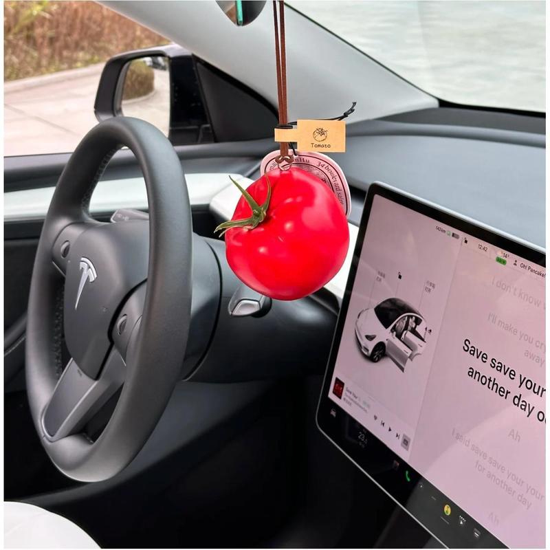 Apple 車のペンダント、安全な旅行キーホルダー、車のクリエイティブな雰囲気のバックミラーペンダント、インターネット有名人の装飾品|undefined