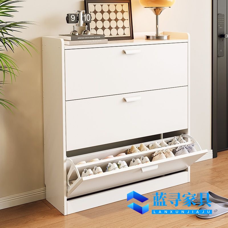 Ultra-Thin Shoe Cabinet 17cm Wall-Mounted Household Simple Doorway Storage Tipping Bucket Modern Foyer Economical Large-Capacity Shoe Rack