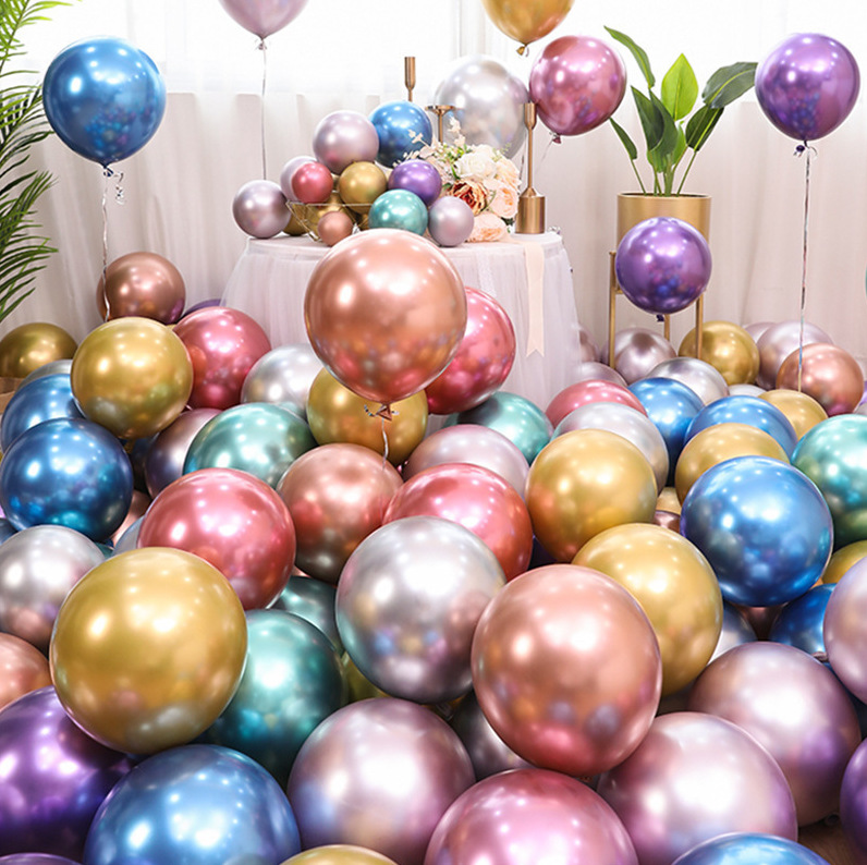 2,2G 10 pulgadas transfronterizo de metal globo Decoración de cumpleaños globo arreglo de boda globo de látex de metal
