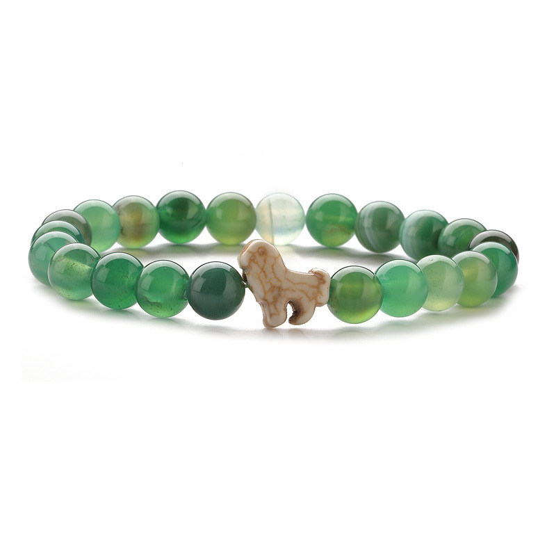 Amazon TEMU animal león pulsera elástica Shoushan piedra volcánica polvo de cristal cuentas pulsera desear explosión