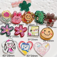 アクリル素材アクセサリー手作りdiy素材クリームパッチヘアクリップ花メーカー卸売り
