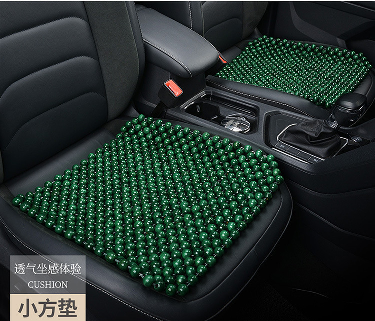 Wooden Beads Car Cushion Summer Cool Mat Ventilated and Breathable Single Beads Bottomless Cloth Small Man Waist Universal Summer Cushion