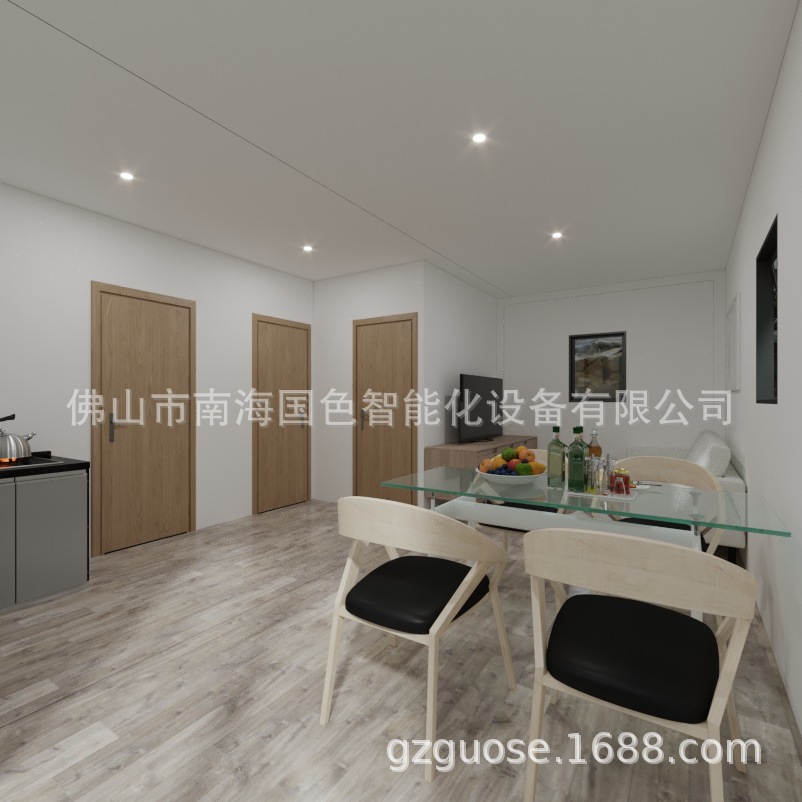 Nueva estructura de acero rural casa móvil de acero ligero Villa Sunshine Room montado hotel residencial casa de vacaciones al aire libre