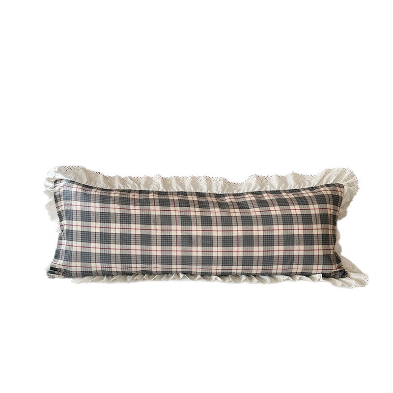 Algodón de doble hilo doble larga funda de almohada de 1.5m todo el algodón funda de almohada estilo coreano pareja alargada funda de almohada interior image 5
