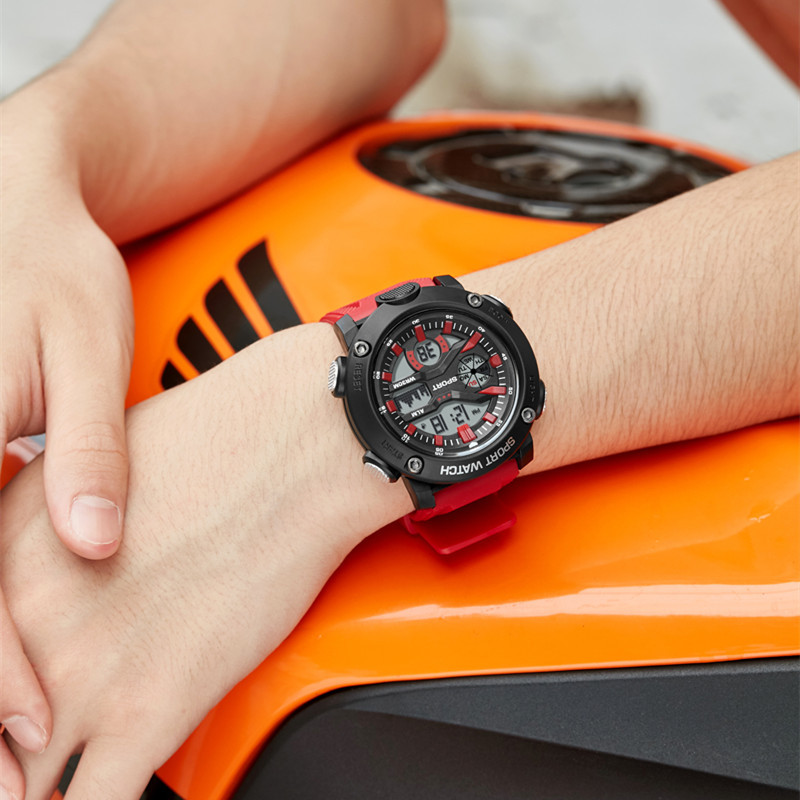 Reloj de los hombres deportes al aire libre correr tiempo luminoso impermeable multi-funcional Internet celebridad juventud estudiante reloj electrónico