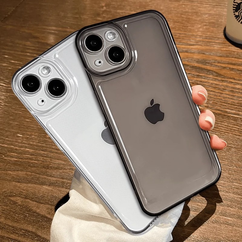 Simple Transparent iPhone 13 Phone Case for iPhone 14 New 12 All-inclusive Silicone 11 Men's and Women's xr Protective Case