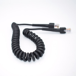 Computer Network Cable Router Broadband Spring Cable Rj45 to Rj45 Spiral Spring Cable Tensile Double Shield