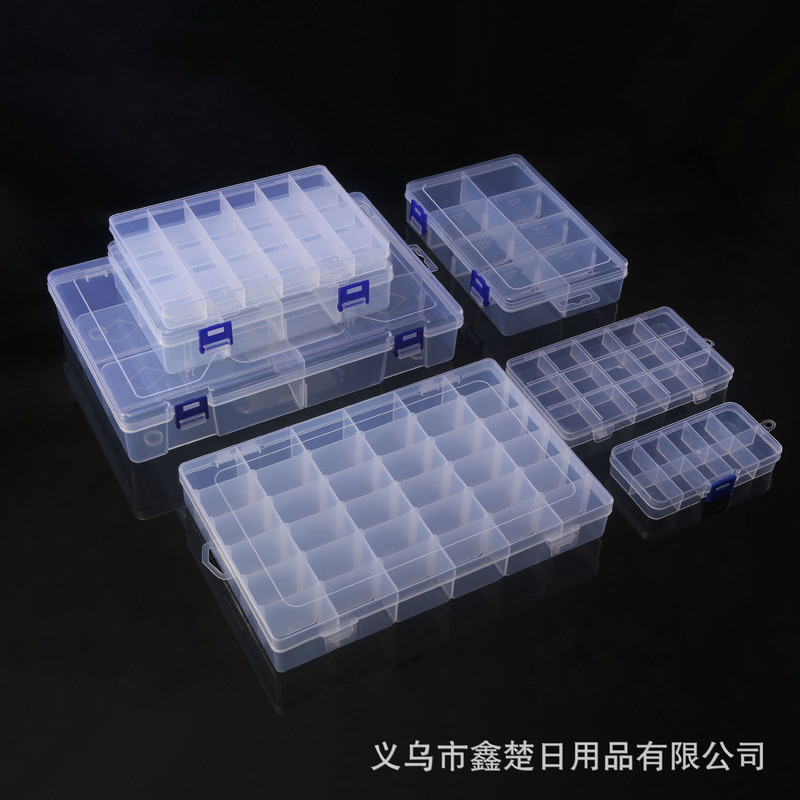 8 10 15 24 36-compartment detachable transparent plastic storage box beaded fishing gear electronic components jewelry packaging box 8 10 15 24 36-compartment detachable transparent plastic storage box beaded fishing gear electronic components jewelry packaging box