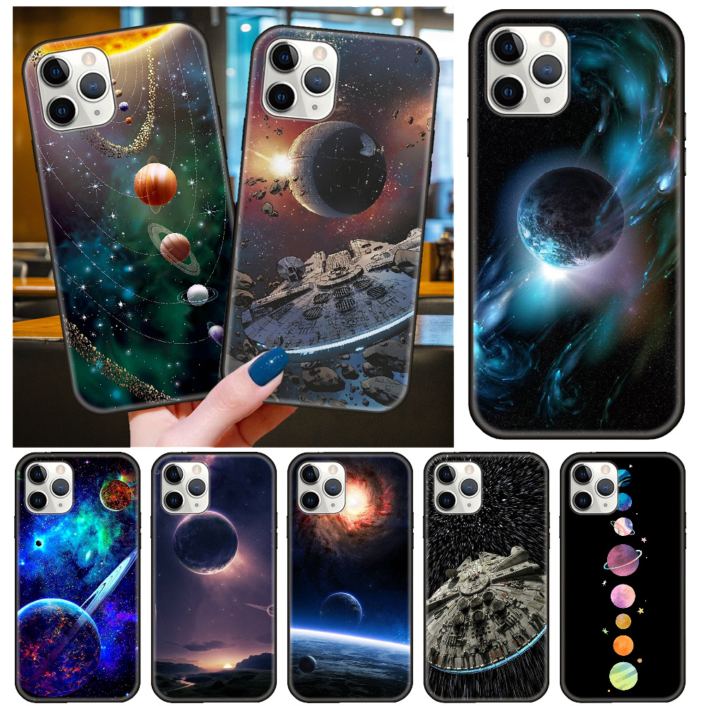 适用iPhone15宇宙星空宇航员手机壳cosmic starry sky phone case