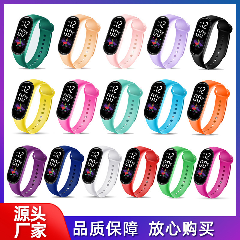 thumbnail for Wholesale digital LED children\&#039;s electronic watch wristband middle school student touch waterproof outdoor sports bracelet electronic watch