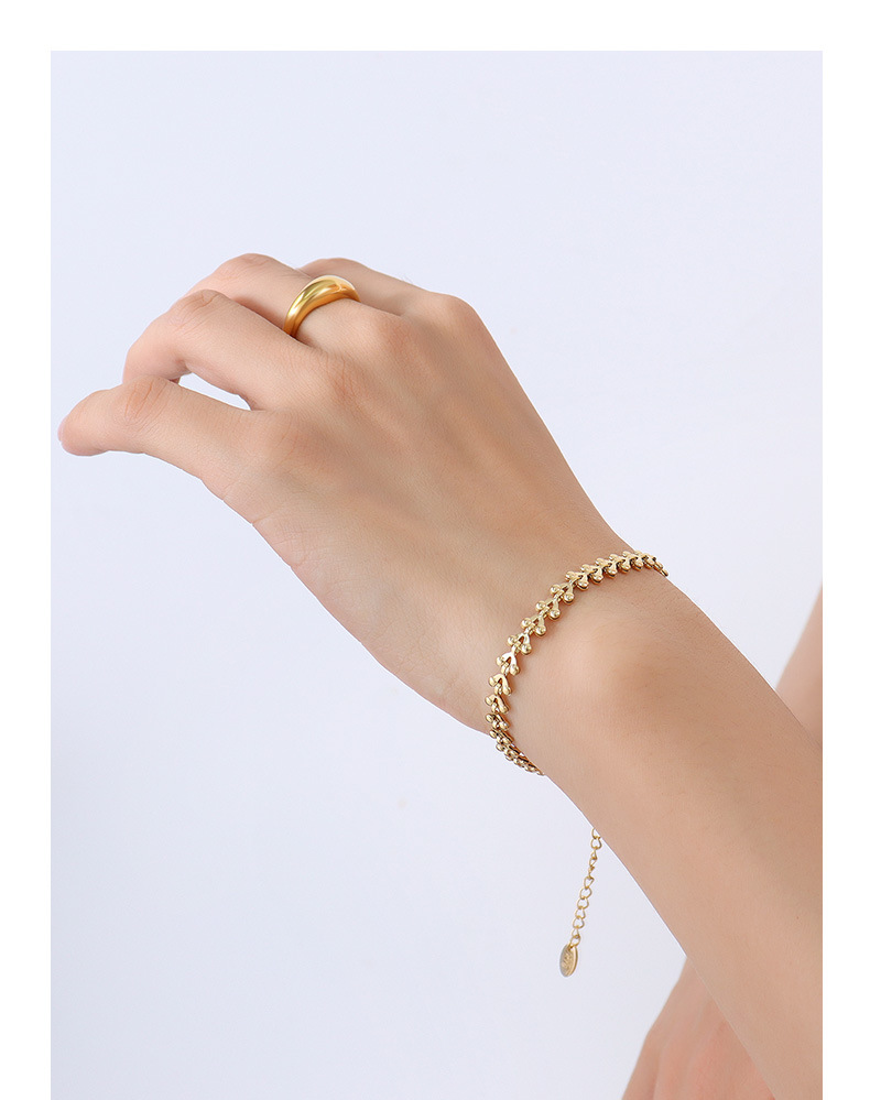 Niche design geometric diversity stitching bracelet necklace titanium steel non-fading